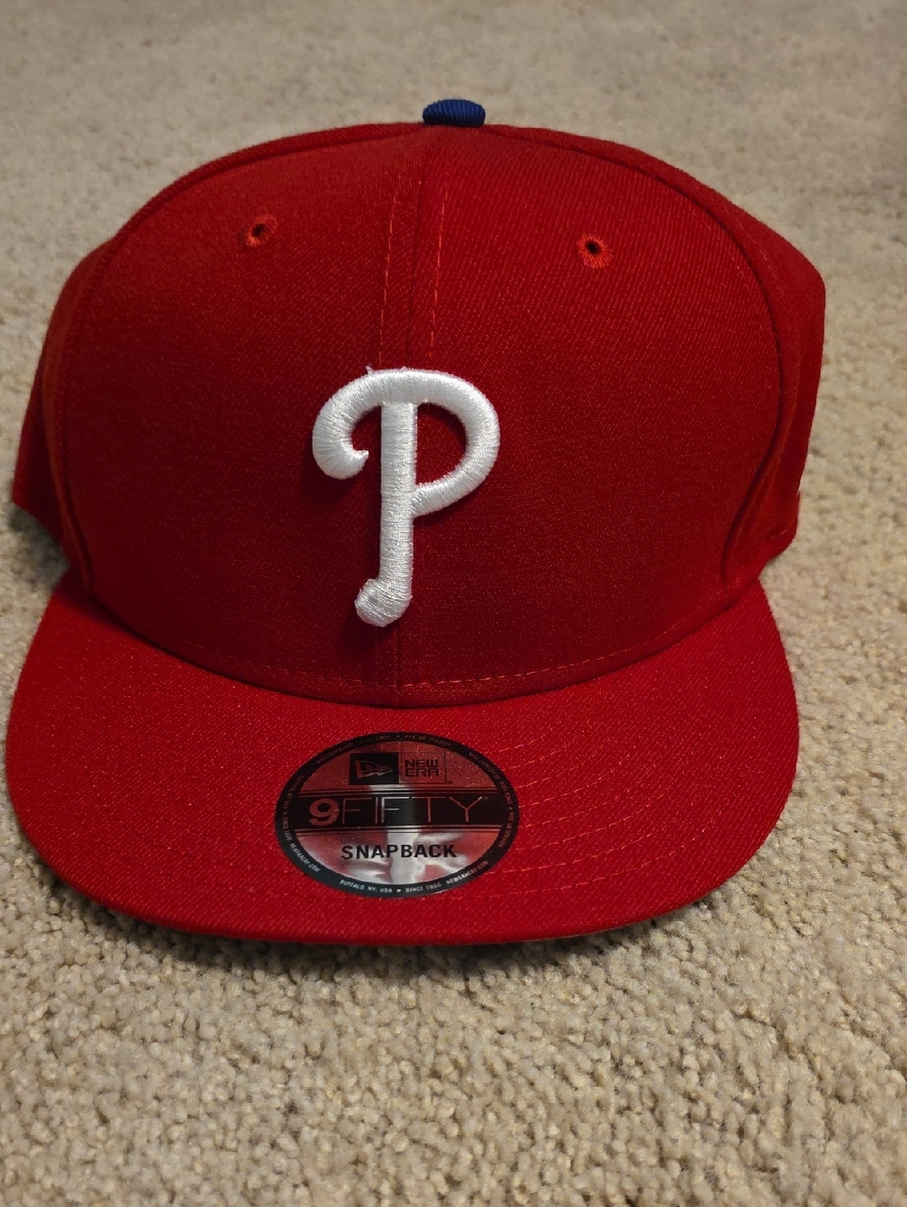 New Era Red Philadelphia 'P' Snapback Hat with White Logo